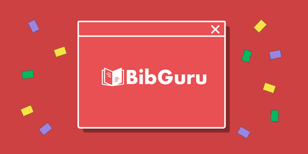 BibGuru on a screen with confetti
